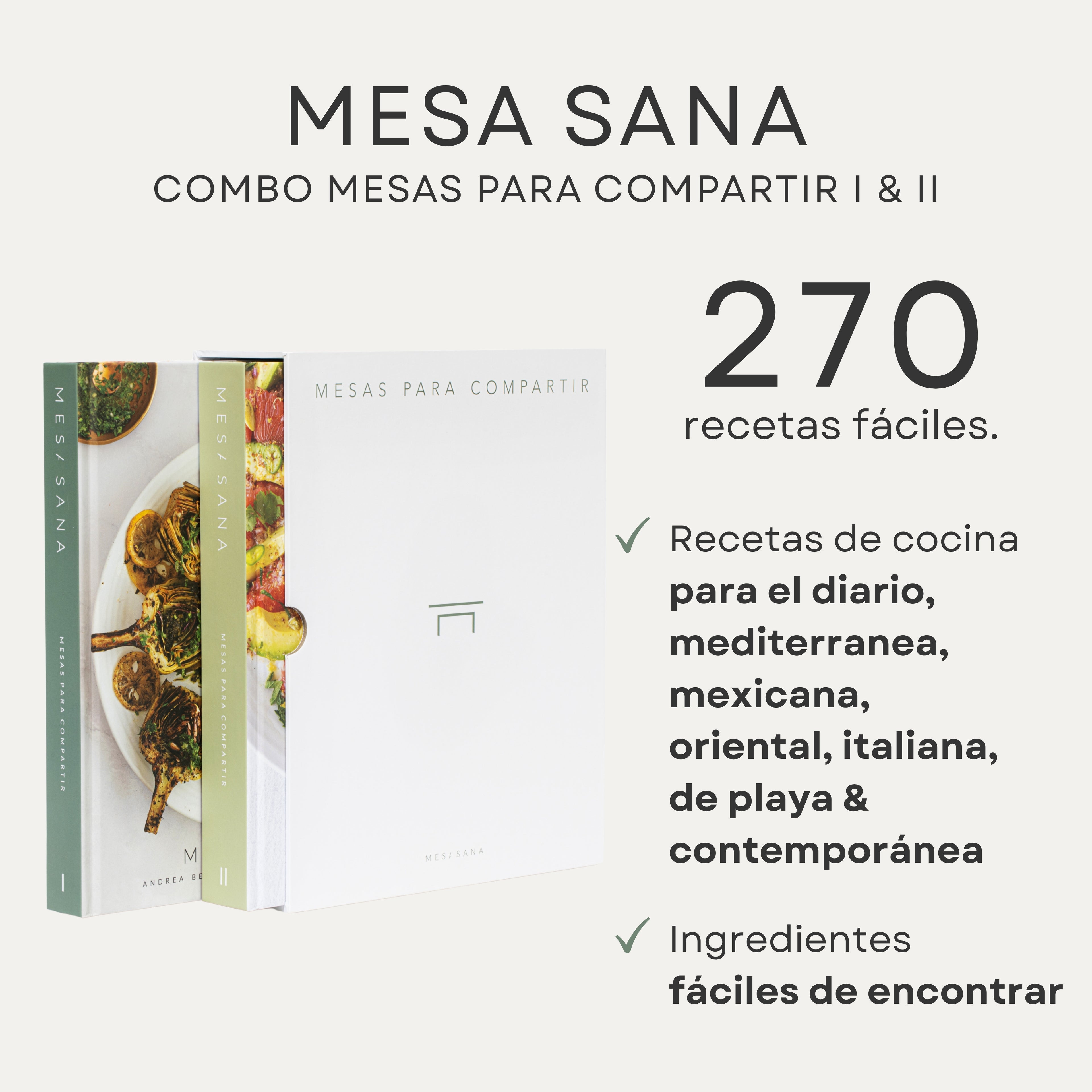 Kit Libros 1 y 2 Mesas para Compartir (con funda rígida)