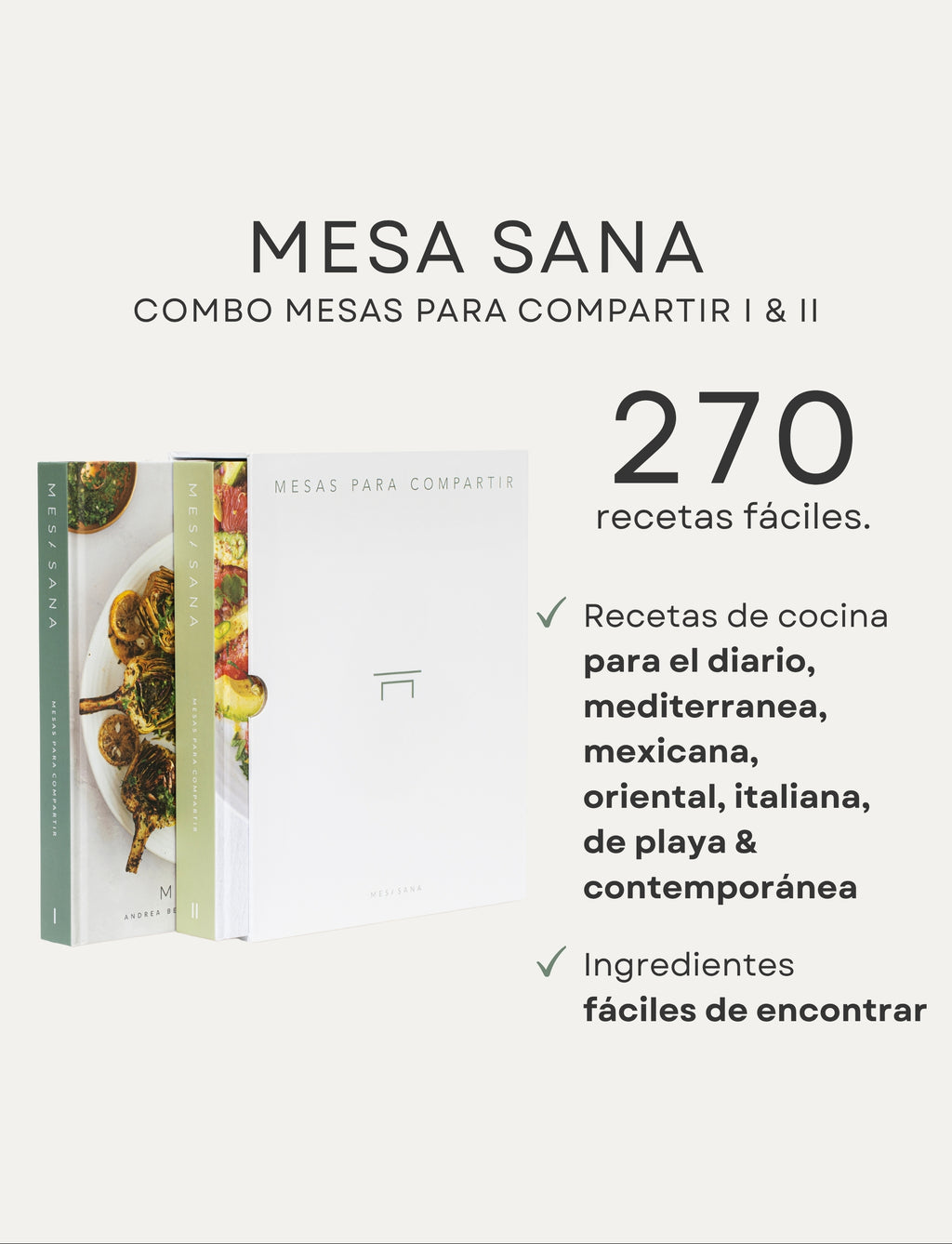 Kit Libros 1 y 2 Mesas para Compartir (con funda rígida)