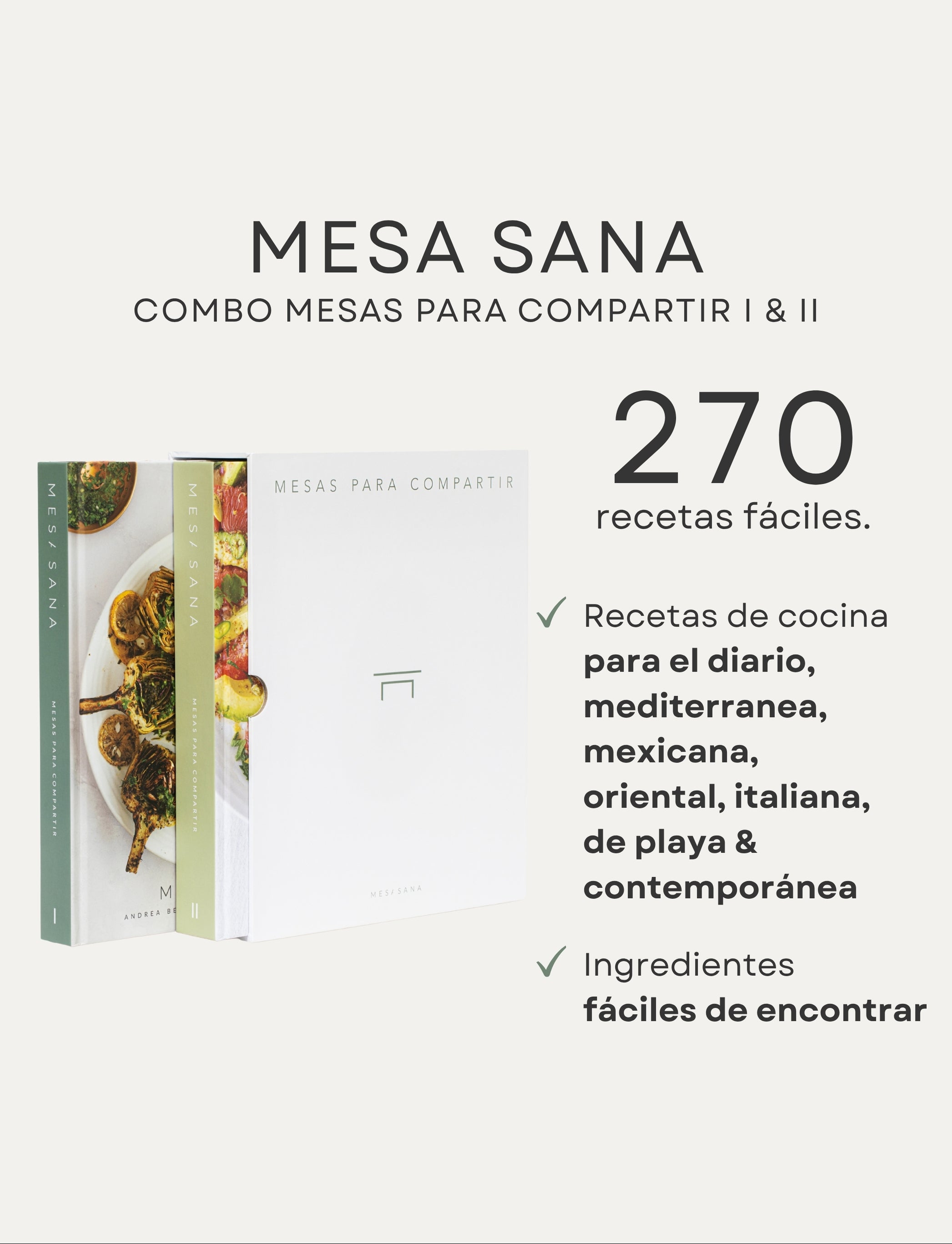 Kit Libros 1 y 2 Mesas para Compartir (con funda rígida)